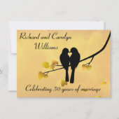 Uitnodiging 50ste verjaardag Love Birds (Voorkant)