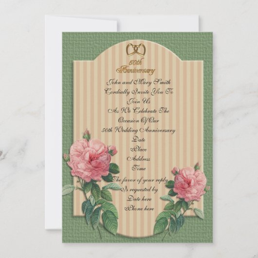Uitnodiging 50ste verjaardag oude rozen (Voorkant)