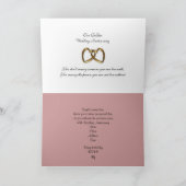 Uitnodiging 50ste verjaardagsfeest gouden roos (Binnen)