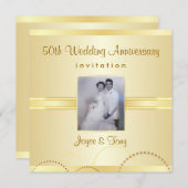 Uitnodiging 50ste verlichtingsparty - Foto optione (Voorkant / Achterkant)