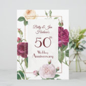 Uitnodiging 50ste verparty (Staand voorkant)