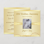 Uitnodiging 50ste vertdag feest - Foto optioneel (Voorkant / Achterkant)