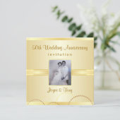 Uitnodiging 50ste vertdag feest - Foto optioneel (Staand voorkant)