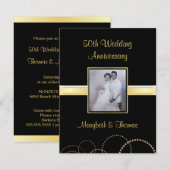 Uitnodiging 50ste vertdagfeest - Foto optioneel (Voorkant / Achterkant)