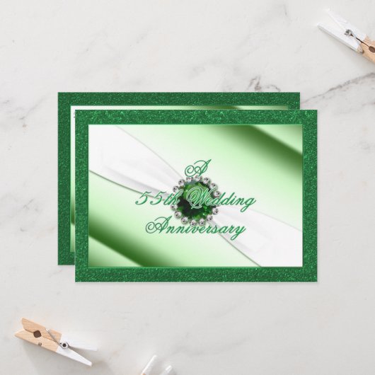 Uitnodiging 55-jarig huwelijksfeest (Voorkant / Achterkant in situ)