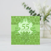 Uitnodiging 55e Smaragden Huwelijksjubileumfeest (Staand voorkant)