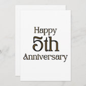 Uitnodiging 5-jarig jubileum (Voorkant / Achterkant)