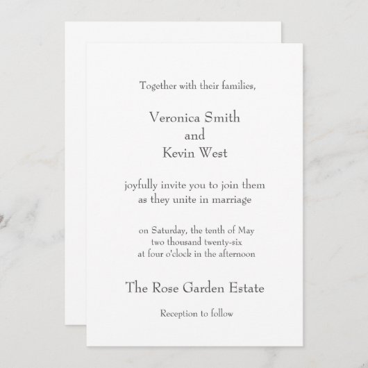 Uitnodiging 5 X 7 template (Voorkant / Achterkant)