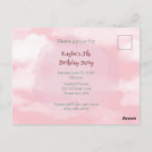 Uitnodiging 5e verjaardag treinmachinemeisje (Achterkant)