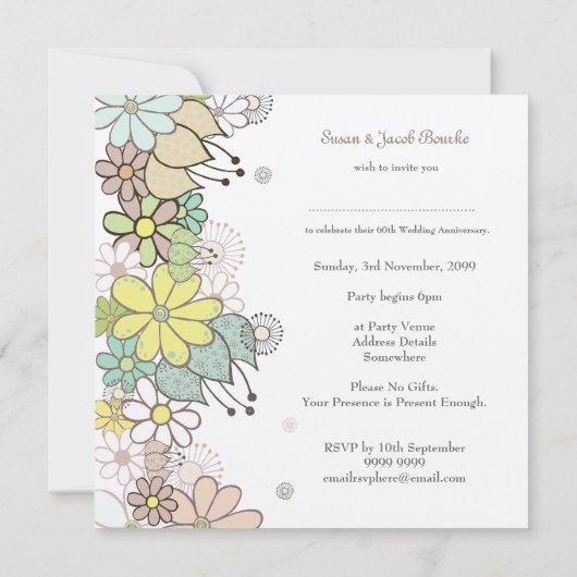 Uitnodiging 60-jarig huwelijksjubileum (Achterkant)