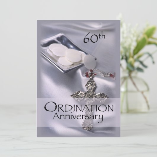 Uitnodiging 60e Jubileum Silver Pate (Staand voorkant)