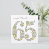 Uitnodiging 65-jarig huwelijksfeest (Staand voorkant)