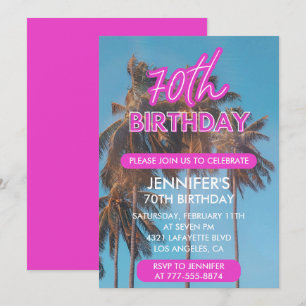 Uitnodiging 70ste verjaardag Zomer Tropische Palmb