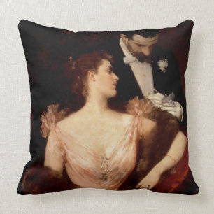 Uitnodiging aan de Waltz, 1895 (olie op canvas) Kussen