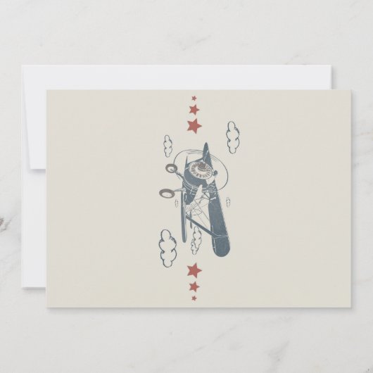 uitnodiging aan het vliegtuig - uitnodiging aan h (Achterkant)