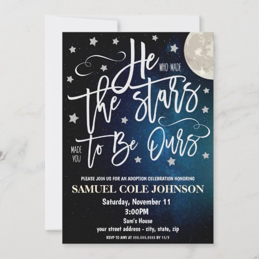 Uitnodiging Adoptie Feest (Voorkant)