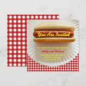 Uitnodiging afnemen - Hete hond op een Bord (Voorkant / Achterkant)