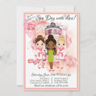 Uitnodiging Afrikaanse Amerikaanse Spa Party