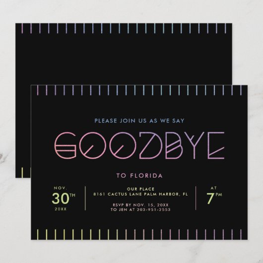 Uitnodiging afscheid (Voorkant / Achterkant)