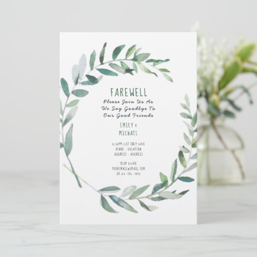 Uitnodiging afscheid feestje Kraft robuuste kunst (Staand voorkant)