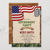 Uitnodiging afscheidsceremonie leger (Voorkant / Achterkant)