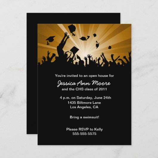 Uitnodiging afstuderen (Voorkant / Achterkant)