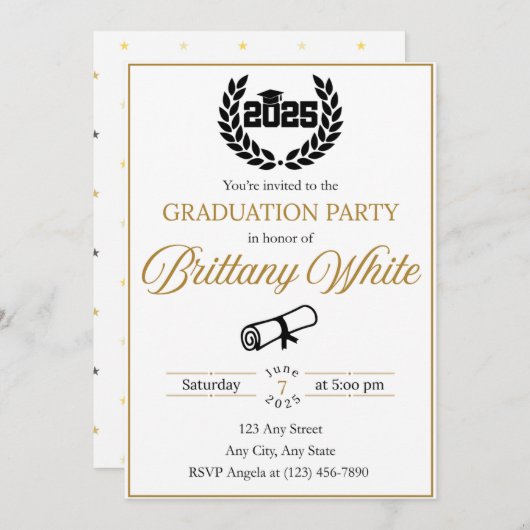 Uitnodiging Afstuderen 2025 (Voorkant / Achterkant)