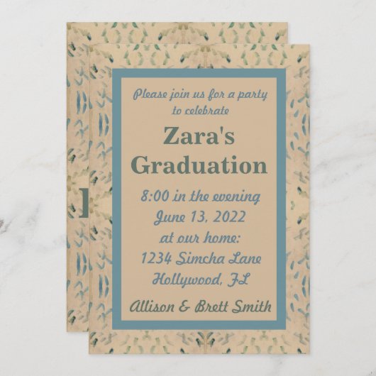 Uitnodiging Afstuderen Fawn Tone (Voorkant / Achterkant)