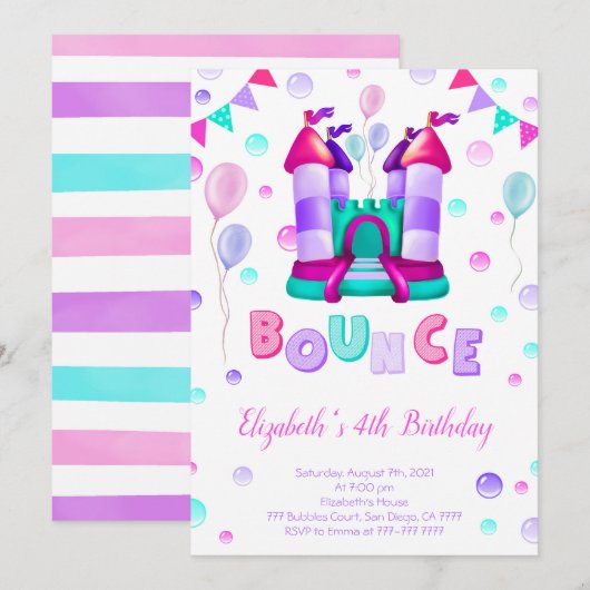 Uitnodiging afstuiten (Voorkant / Achterkant)