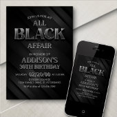 Uitnodiging All Black Feestje