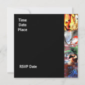 Uitnodiging Alle Occasies Street Art Abstract A3 (Achterkant)