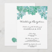 Uitnodiging Alleen Bruiloftsreceptie (Voorkant / Achterkant)