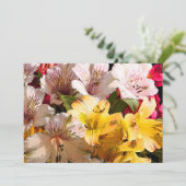 Uitnodiging Alstroemeria Flowers (Staand voorkant)