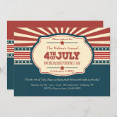 Uitnodiging Amerikaanse Onafhankelijkheidsdag (Voorkant / Achterkant)