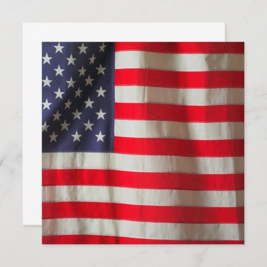 Uitnodiging Amerikaanse vlag (Voorkant / Achterkant)