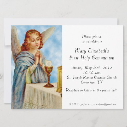 Uitnodiging: Angel Ponders Kaart (Voorkant)