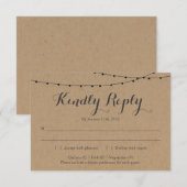 Uitnodiging Antwoorden Kaart Invoegen | Rustic Kra (Voorkant / Achterkant)
