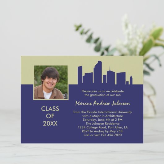 Uitnodiging architectuurAfstuderen (Staand voorkant)