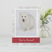 Uitnodiging Arctic Fox Winter Party (Staand voorkant)
