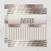 Uitnodiging art Deco Light Sepia (Voorkant / Achterkant)