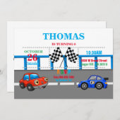 Uitnodiging autorace (Voorkant / Achterkant)