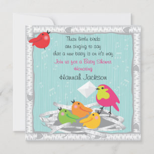 Uitnodiging baby-Baby shower nest