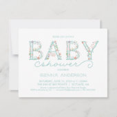 Uitnodiging baby shower - Aangepast uitnodigen (Voorkant)