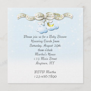 Uitnodiging Baby shower Clouds