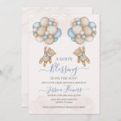 Uitnodiging baby shower jongen (Voorkant / Achterkant)