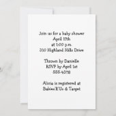 Uitnodiging Baby shower Lady Bug Girl (Achterkant)