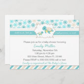 Uitnodiging Baby shower om te schilderen Unisex Bl (Voorkant / Achterkant)