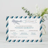 Uitnodiging Baby shower  propeller (Staand voorkant)