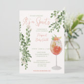 Uitnodiging Baby shower/Strooi/Spritz (Staand voorkant)