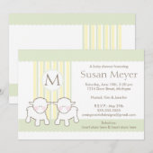 Uitnodiging baby shower - Twinden (Voorkant / Achterkant)